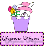 Gif animé joyeuses Pâques lapin